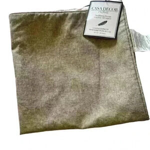 Casa Decor Pillow covers 26 by 26 Khaki/ Tan/Cream color front light pink